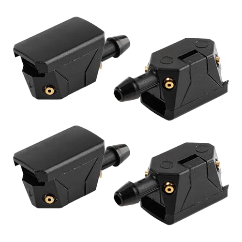 Suvnie 4 PCS Front Windshield Washer Nozzles 4 Holes Car Windshield Washer Wiper Arm Sprayer Auto Left Right Windshield Washer Squirter Nozzle Replacement Universal Vehicle Accessories 4 PCS - Image 1