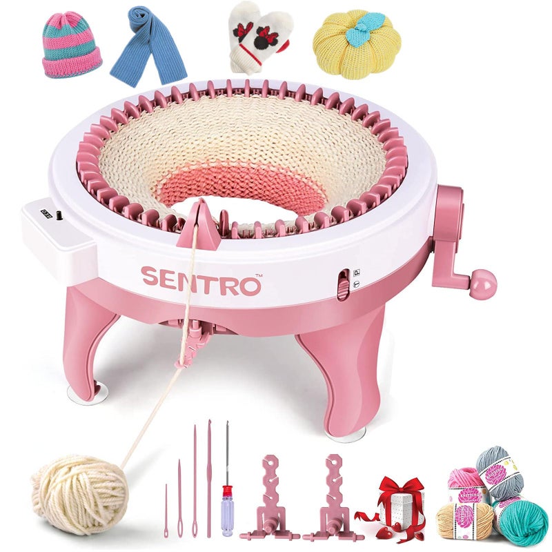 SENTRO Knitting Machine 48 Needles, Smart Knitting Crochet Machine, Double Crocheting Machine Kit,Circle Knit Loom Machine with Row Counter and Hand Crank - Image 1
