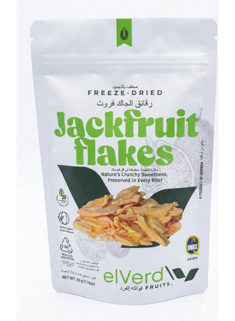 Elverd Freeze – Dried Crunchy Fruit Combo - 100% Natural, No Added Sugar with 5 packs of 50g each of Jackfruit Flakes , Mango slices, Guava Slices, Banana Slices , Pineapple Chips - Image 3