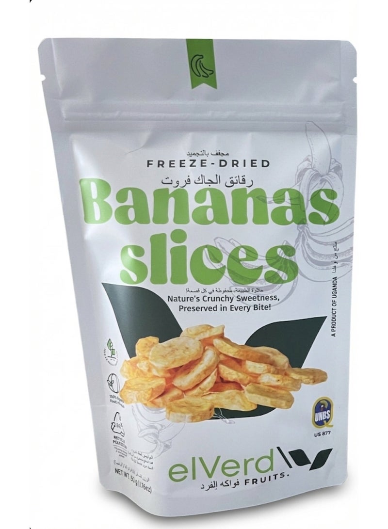 Elverd Freeze – Dried Crunchy Fruit Combo - 100% Natural, No Added Sugar with 5 packs of 50g each of Jackfruit Flakes , Mango slices, Guava Slices, Banana Slices , Pineapple Chips - Image 5