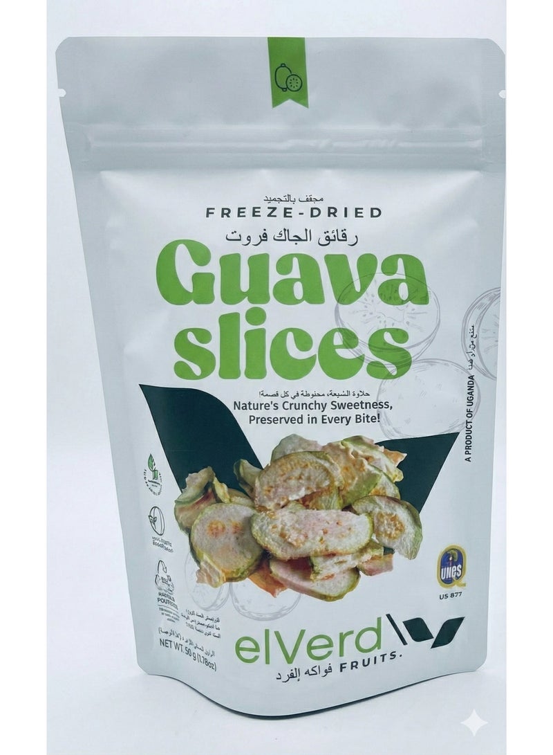 Elverd Freeze – Dried Crunchy Fruit Combo - 100% Natural, No Added Sugar with 5 packs of 50g each of Jackfruit Flakes , Mango slices, Guava Slices, Banana Slices , Pineapple Chips - Image 4