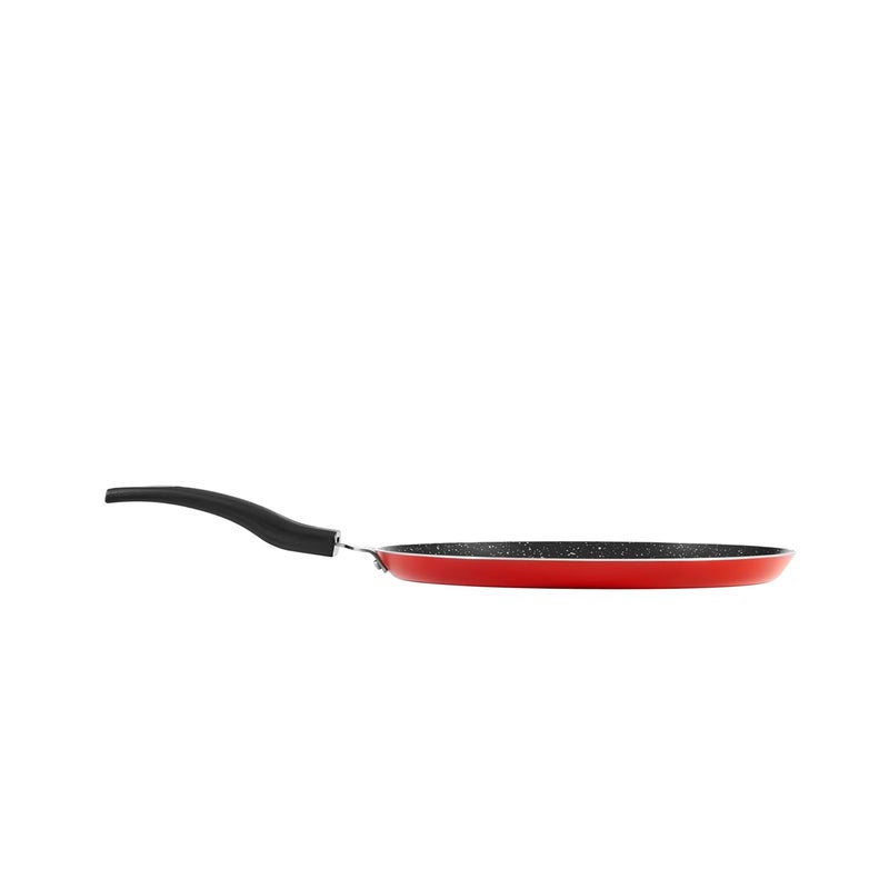 ANGARA ANGARA NonStick Dosa Tawa 28 cm 3 mm Thickness Pure Aluminium PFOA Free Soft Touch Bakelite Handle Granite Finish 3 Layer Coating 1 Year Warranty Red Colour  - Image 5