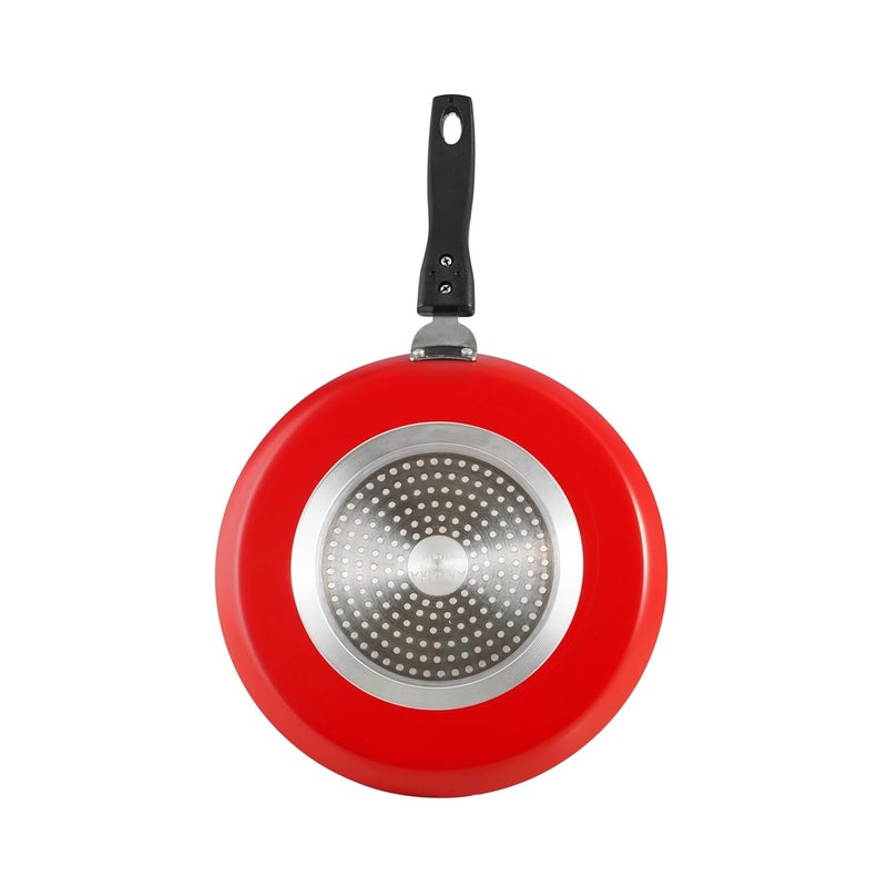 ANGARA ANGARA NonStick Dosa Tawa 28 cm 3 mm Thickness Pure Aluminium PFOA Free Soft Touch Bakelite Handle Granite Finish 3 Layer Coating 1 Year Warranty Red Colour  - Image 2