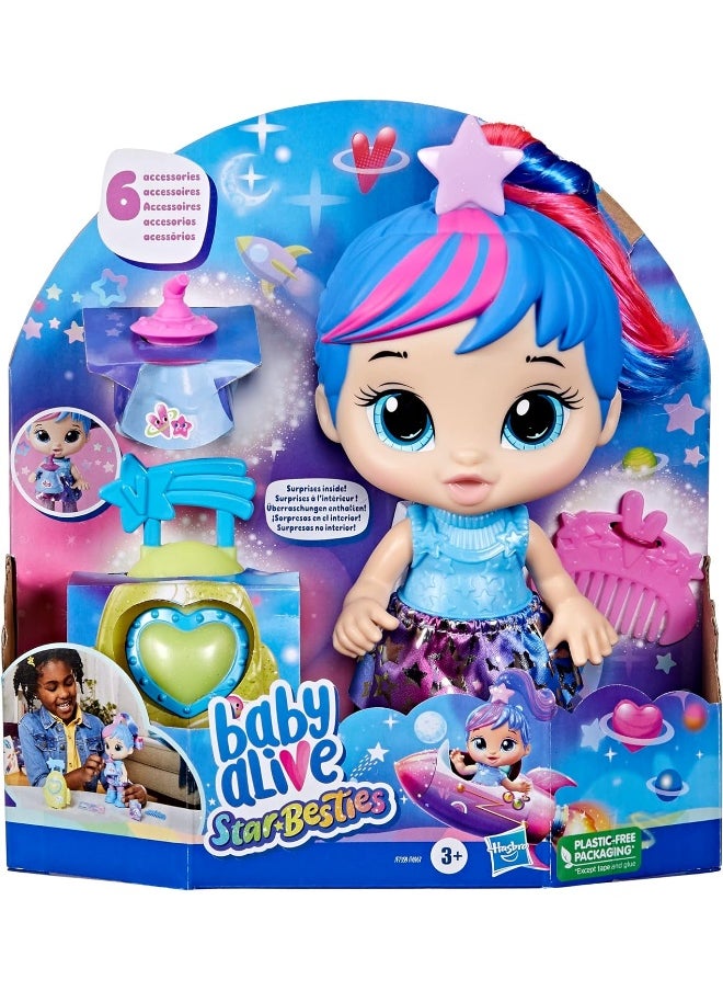 Hasbro Toys - Baby Alive Star Besties Doll, Stellar Skylar, 8-inch Space-Themed Doll for 3 Year Old Girls, Baby Alive Accessories, Kids 3 and Up - Image 1