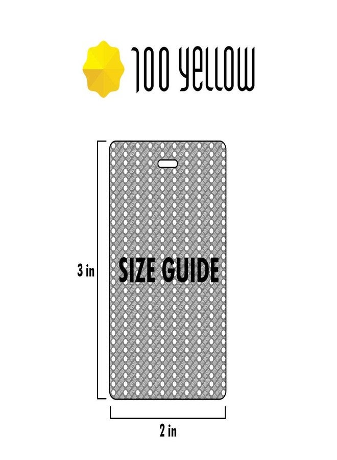 100yellow® Paisley Printed Luggage Tag, Travel Luggage Suitcase Baggage Id Identifier Name Address Label with Silicon Strap - Image 5