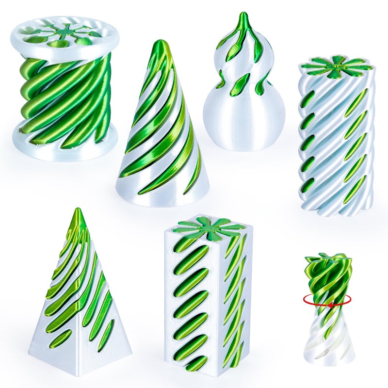 3Dgenius 6 Pack Spiral Cone Fidget Toys 3D Printed Spiral Fidget Toys Impossible Cone 3D Printed Fidgets Impossible Pyramid Passthrough 3D Printed Toys for Adults Kids for Anxiety Relaxing Pack2 - Image 3