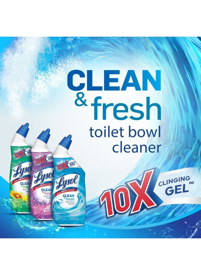 Lysol Clean & Fresh Toilet Bowl Cleaner, Ocean Fresh, 24 oz (Pack of 4) - Image 2