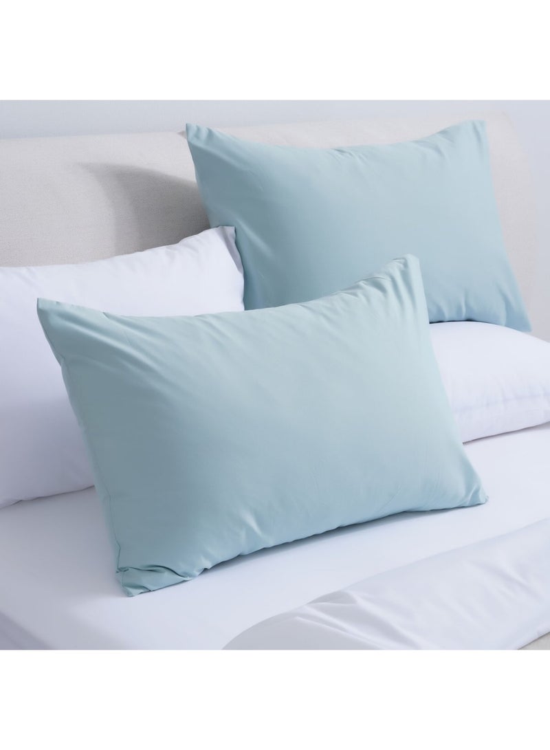 Pan Home Essential 2-piece Solid Pillow Case Set 50x75cm - Blue - Image 4
