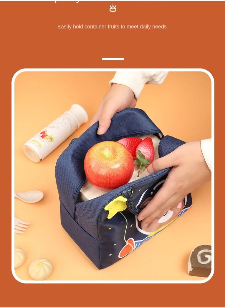 Portable Cartoon 3D Lunch Bag Oxford Cloth Thermal Bag Insulated Lunch Box Bags Lunch Box Accessories Lunch Box Food Bags