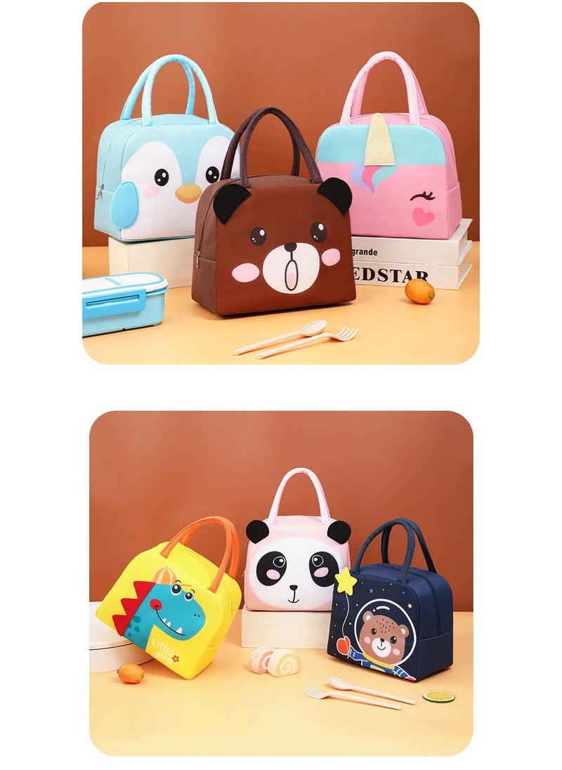 Portable Cartoon 3D Lunch Bag Oxford Cloth Thermal Bag Insulated Lunch Box Bags Lunch Box Accessories Lunch Box Food Bags