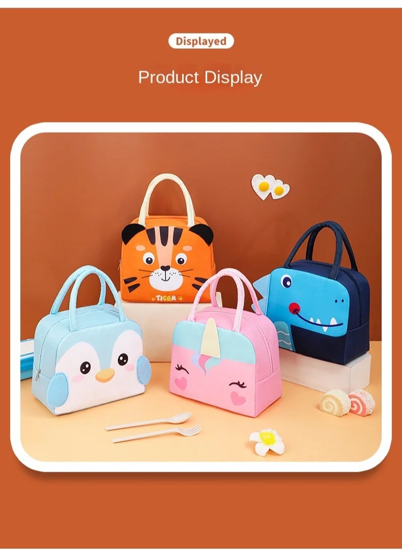 Portable Cartoon 3D Lunch Bag Oxford Cloth Thermal Bag Insulated Lunch Box Bags Lunch Box Accessories Lunch Box Food Bags