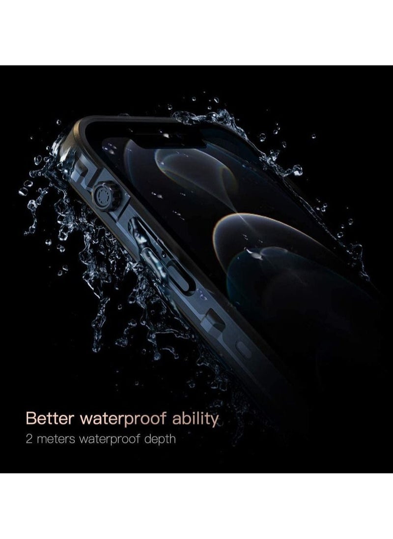 Generic - Waterproof Case for iPhone 13 Pro Max, Designed for iPhone 13 Pro Max Case with Built-in Screen Protector. Full Body Heavy Duty Shockproof Case for iPhone 13 Pro Max 6.7 inch (2021) (Black+Clear) - Image 1