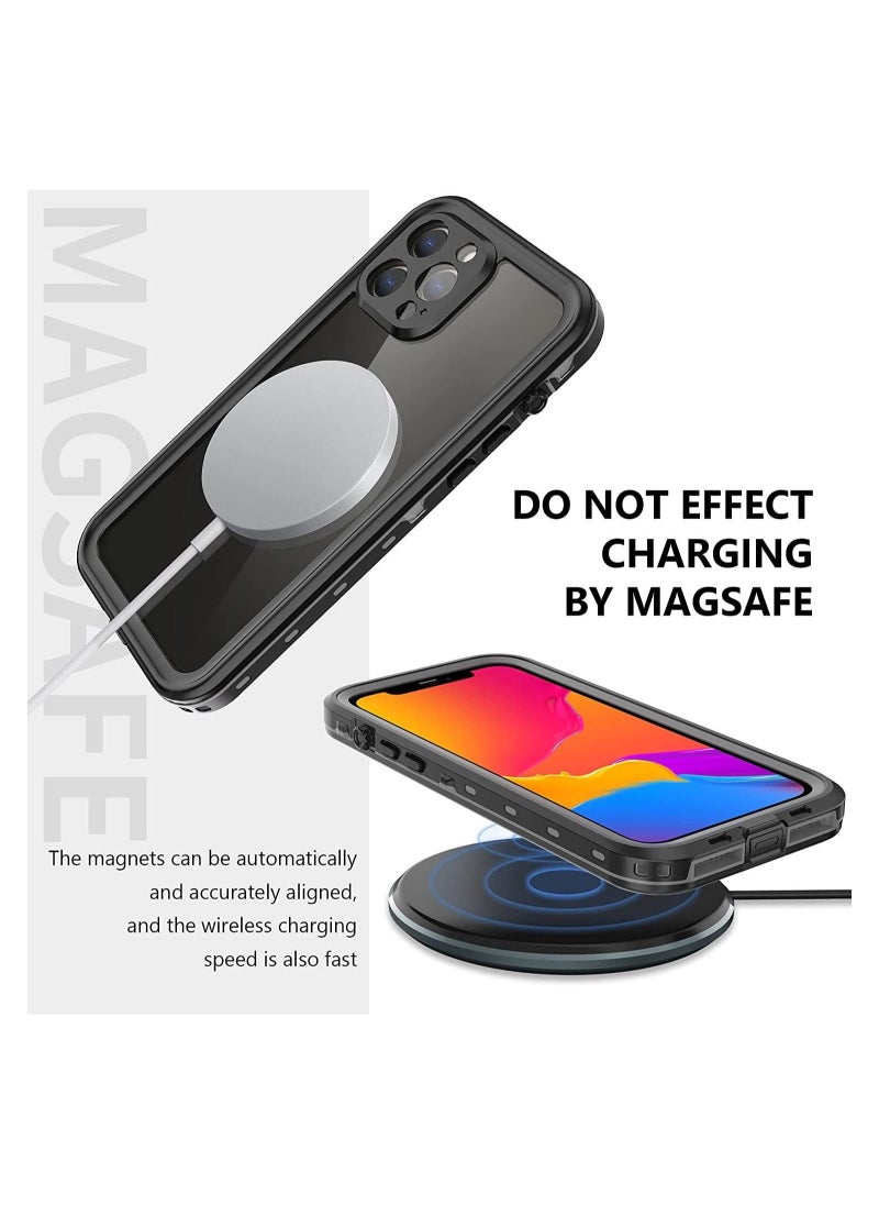 Generic - Waterproof Case for iPhone 13 Pro Max, Designed for iPhone 13 Pro Max Case with Built-in Screen Protector. Full Body Heavy Duty Shockproof Case for iPhone 13 Pro Max 6.7 inch (2021) (Black+Clear) - Image 1