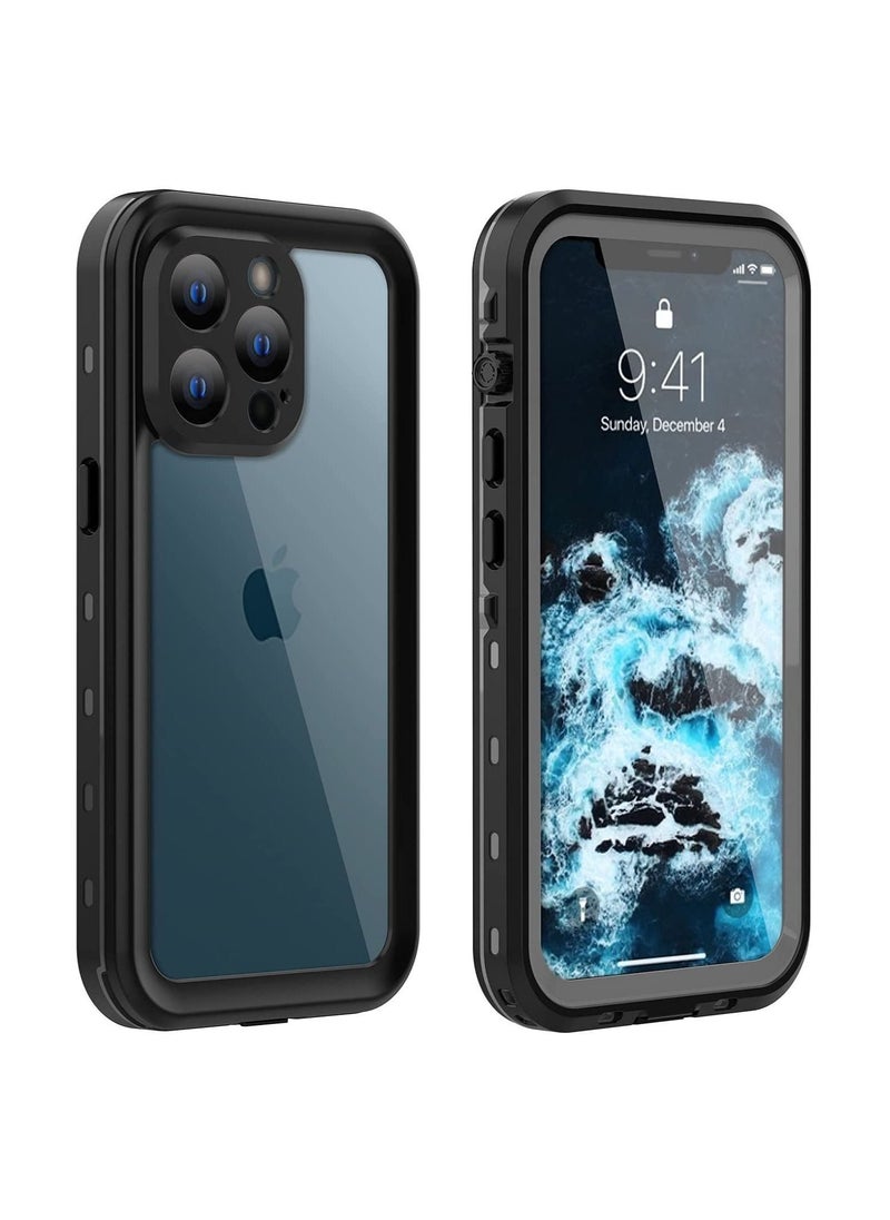 Generic - Waterproof Case for iPhone 13 Pro Max, Designed for iPhone 13 Pro Max Case with Built-in Screen Protector. Full Body Heavy Duty Shockproof Case for iPhone 13 Pro Max 6.7 inch (2021) (Black+Clear) - Image 1
