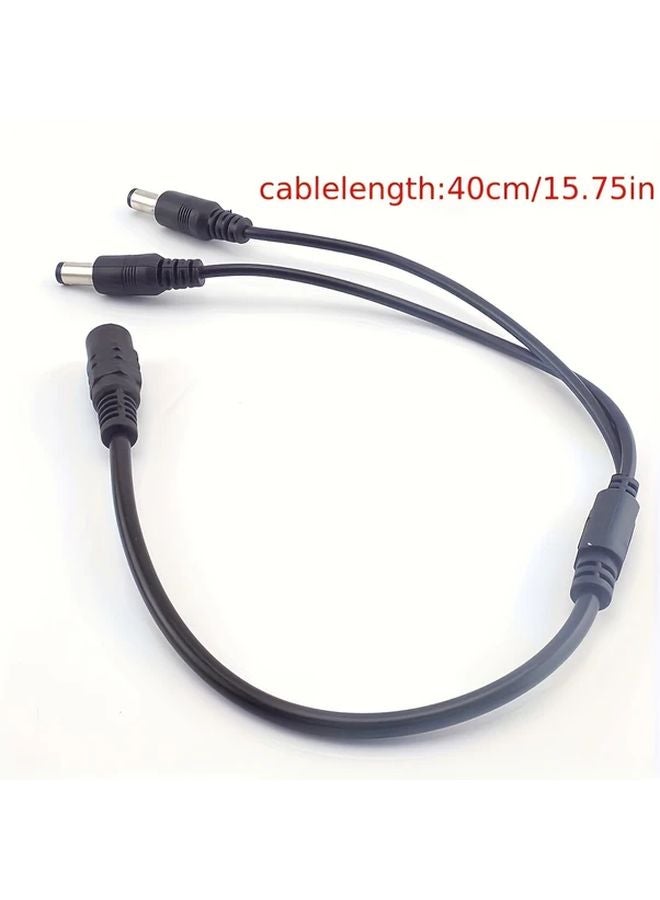 1to2 Cable DC Plug 5 5x2 1mm Male Female Y Splitter 40cm 36V for CCTV Surveillance - Image 3