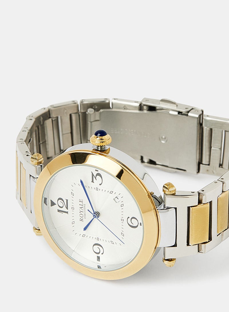 Royale ساعة يد تناظرية دائرية ضخمة RE104 F - 40 مم - لون مزدوج - Image 3