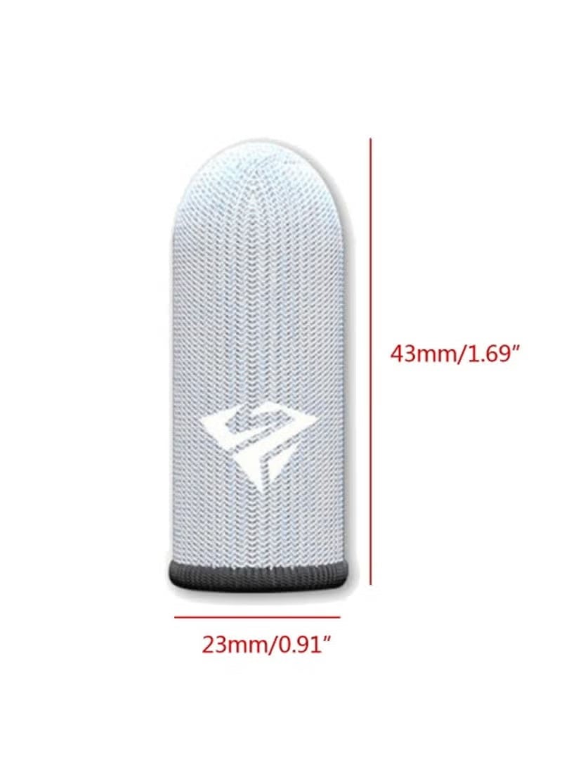 4pcs Gaming Finger gloves,Paired With A Metal Storage Box,100% Visible Silver Fibers,Just Right Pressure/Breathable/Sweatproof - Image 1