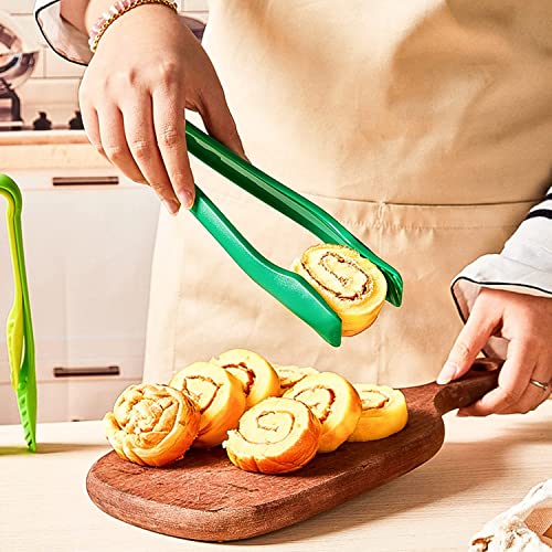 ONICORN® 3 Sizes Bread Tongs, Plastic Food Salad Serving Tongs for Kitchen Cooking, BBQ, Buffet, Party (Green) - Image 3