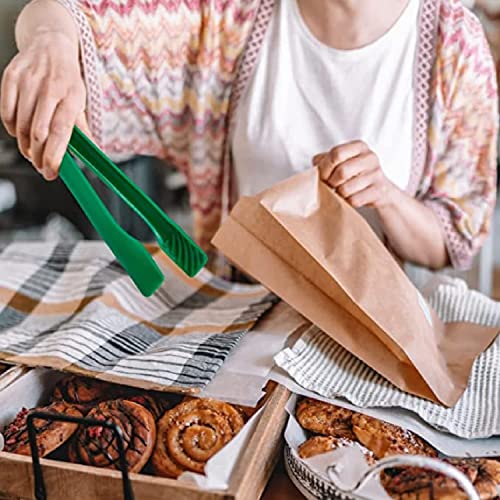 ONICORN® 3 Sizes Bread Tongs, Plastic Food Salad Serving Tongs for Kitchen Cooking, BBQ, Buffet, Party (Green) - Image 5