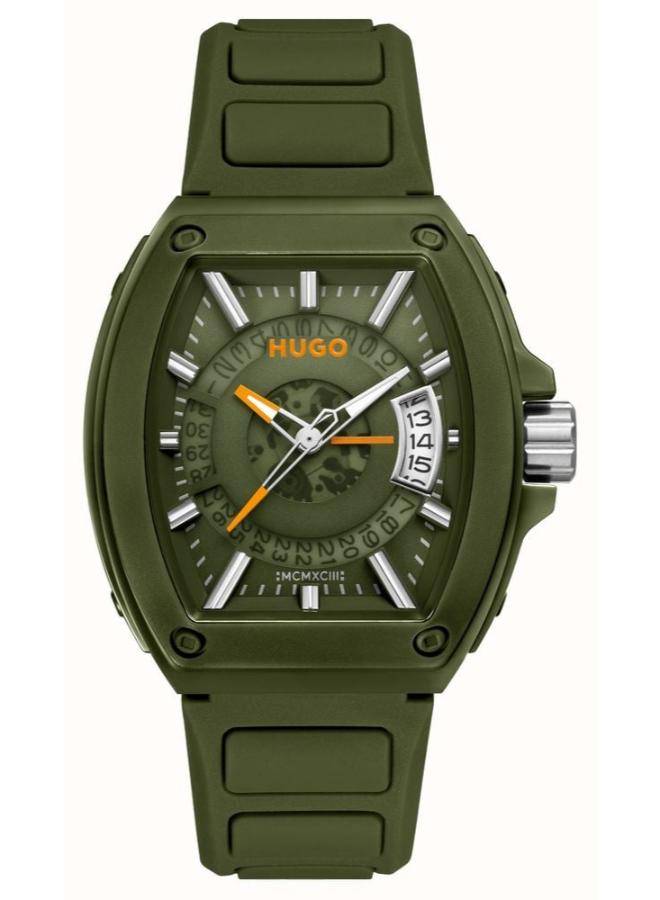 HUGO Analogue Multifunction Quartz Watch with Silicone Strap - Image 1