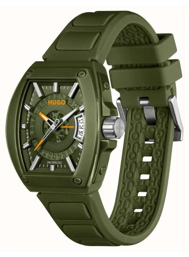 HUGO Analogue Multifunction Quartz Watch with Silicone Strap