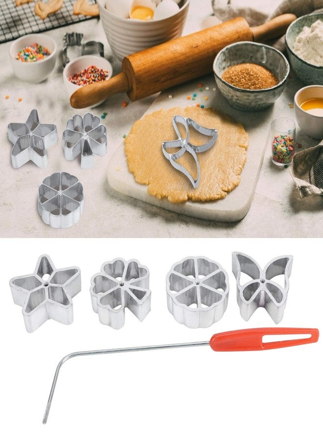 Haofy Cookie Bunuelos, Aluminum Alloy Cookie, 4-piece Cake with Handle, used for Kitchen Desserts, Halloween, Christmas - Image 5