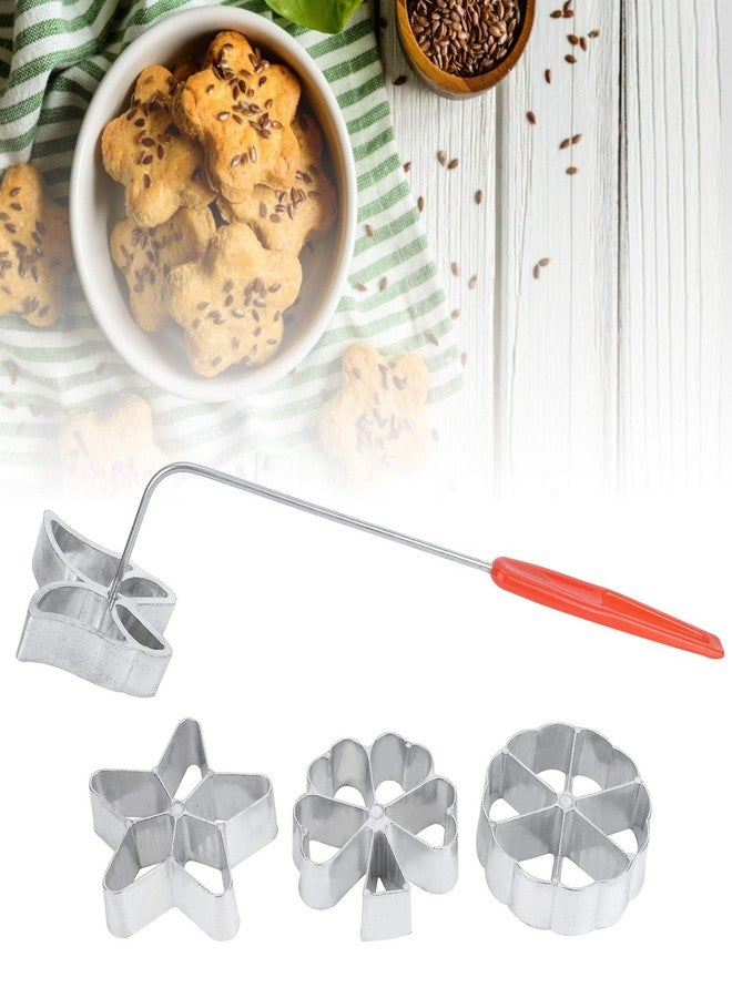 Haofy Cookie Bunuelos, Aluminum Alloy Cookie, 4-piece Cake with Handle, used for Kitchen Desserts, Halloween, Christmas - Image 4