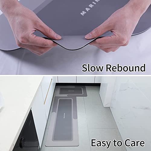 Clefairy 2 Pcs Kitchen Mats, Waterproof Memory Foam Kitchen Rugs, Standing Desk Mat Floor Mats, Comfort Runner Rug Carpets for Kitchen Floor, Sink - (120 * 40 cm, 40 * 60 cm) - Image 5