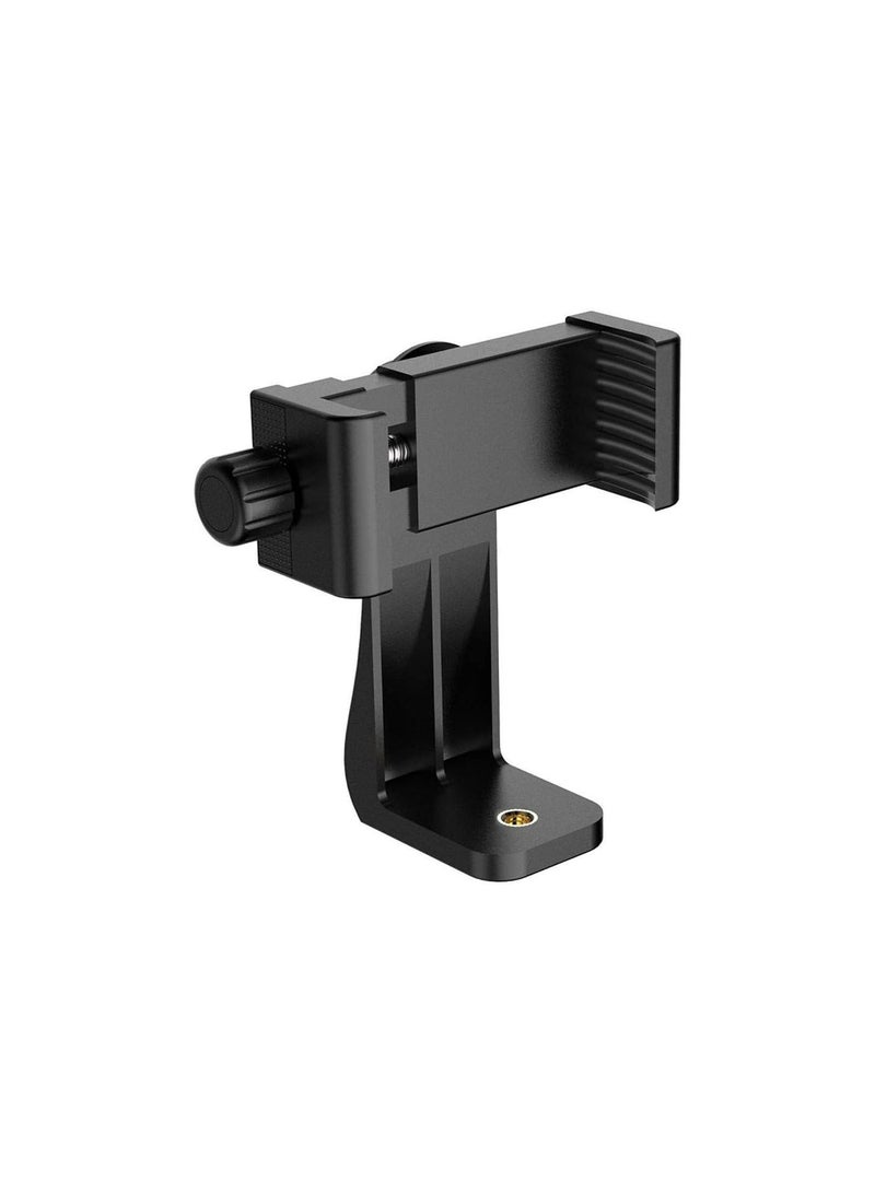 GGOOT Mobile Phone Tripod Mount Holder Clip Vertical Adapter Bracket Phone Smartphone Clamp for Ring Light iPhone Samsung 360° Rotation Tripod Adapter - Image 1