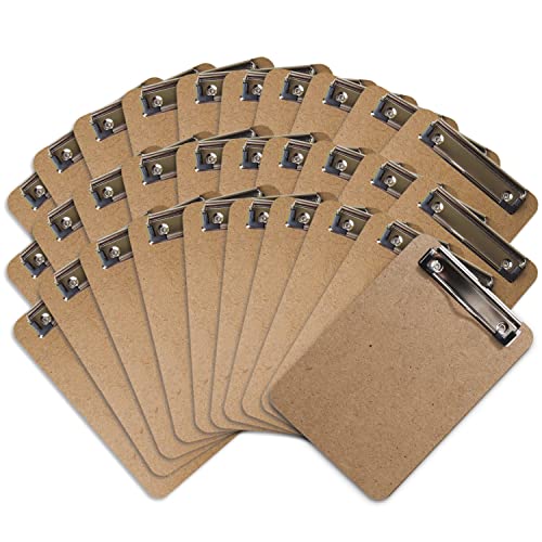 Office Solutions Direct Mini Clipboard 6" x 9" (Set of 30) Memo Clipboard | Small Clipboards 6x9 with Low Profile Clip, Mini Clipboards 6x9, Little Clipboards Half Size | Office, Teacher, Classroom & Back to School Supplies - Image 1