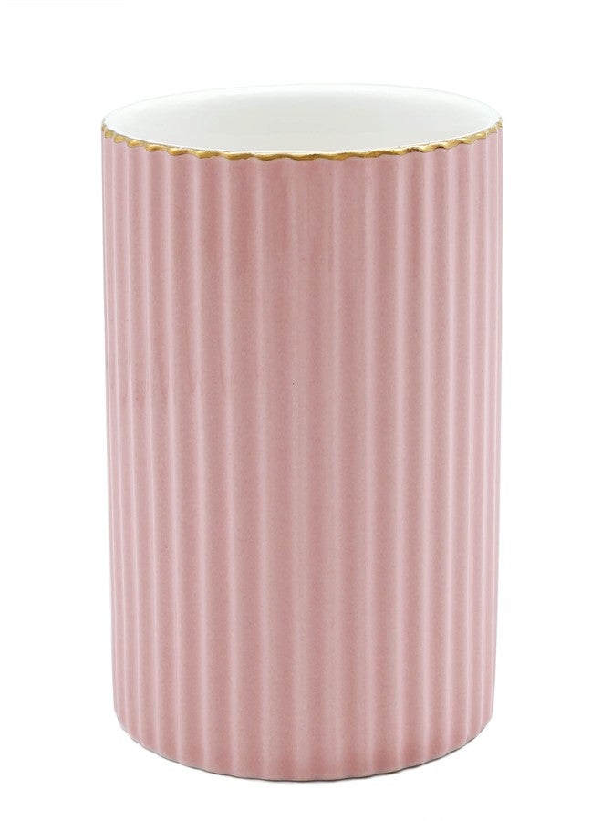CROWNOS Pen Holder for Desk, Ceramic Pencil Cup Office Desk Organizer, Makeup Brush Holder (Pink) - Image 1