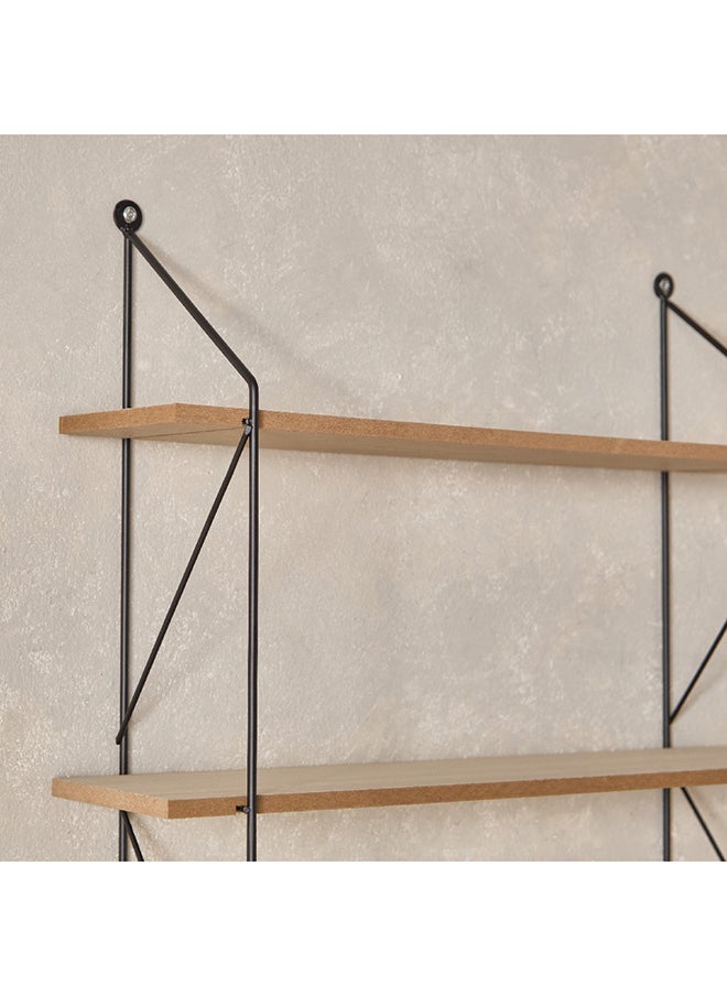 Home Box Sera 5-Tier Metal Wall Shelf with MDF Boards 50 x 88 x 12 cm  - Image 4