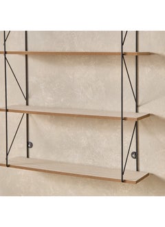 Home Box رف حائط معدني من سيرا مكون من 5 طبقات مع ألواح MDF مقاس 50 × 88 × 12 سم  - Image 3