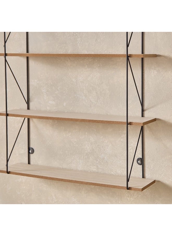 Home Box Sera 5-Tier Metal Wall Shelf with MDF Boards 50 x 88 x 12 cm  - Image 3