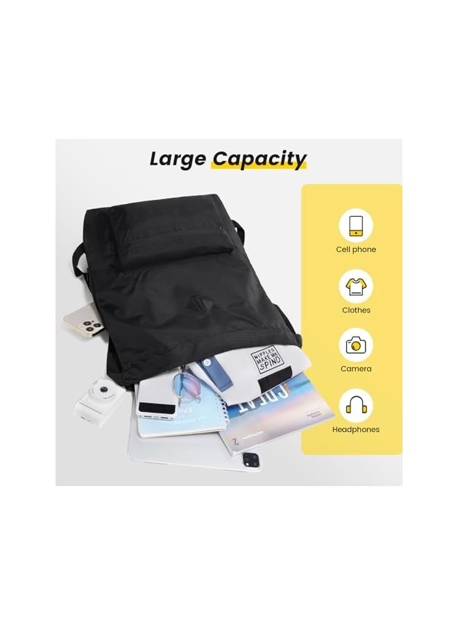 حقيبة ظهر قابلة للسحب مقاومة للماء حقيبة كيس رياضية مع جيب جانبي للرجال والنساء - Image 2