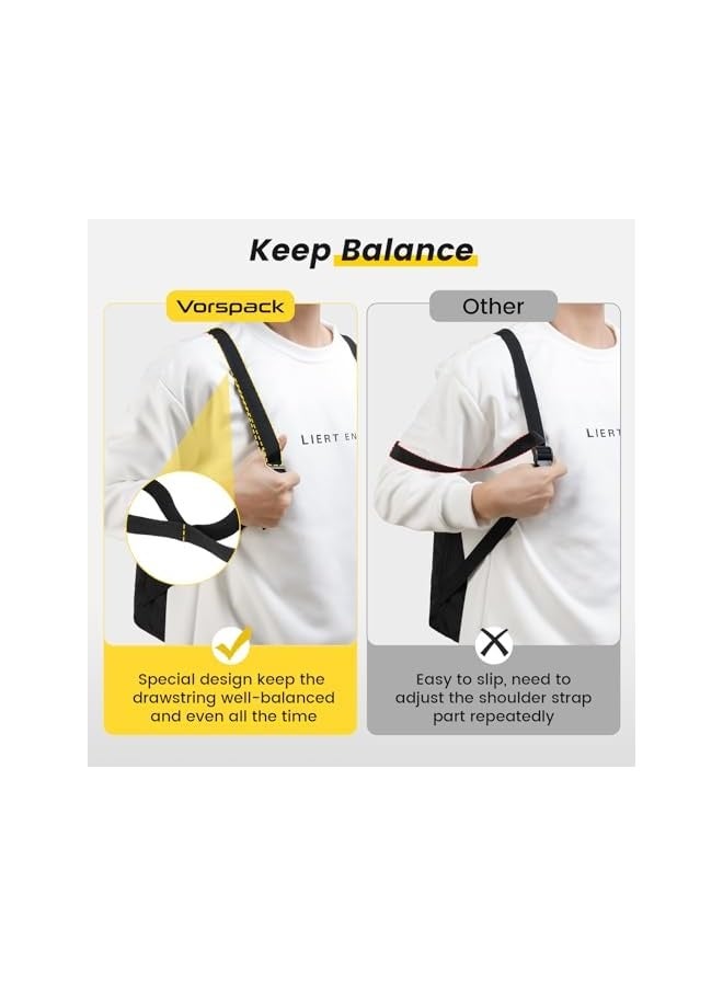 حقيبة ظهر قابلة للسحب مقاومة للماء حقيبة كيس رياضية مع جيب جانبي للرجال والنساء - Image 3