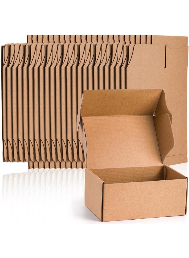 Cedilis 25 Pack 9x6x4 Inches Shipping Boxes, Small Corrugated Cardboard Box, Brown Cardboard Mailing Boxes, Thick Corrugated Mailer Boxes for Shipping Packing Small Business, Recyclable - Image 1