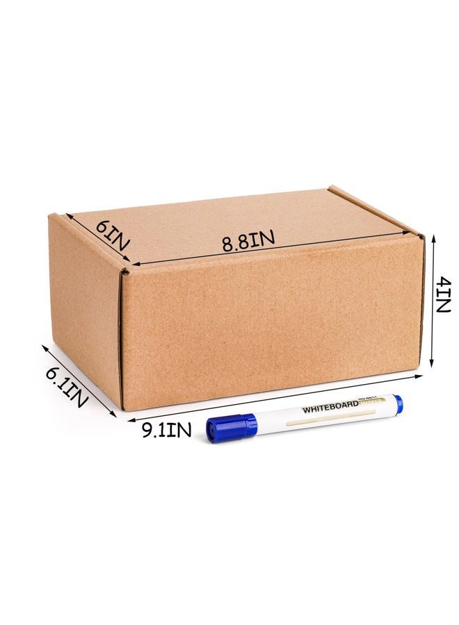 Cedilis 25 Pack 9x6x4 Inches Shipping Boxes, Small Corrugated Cardboard Box, Brown Cardboard Mailing Boxes, Thick Corrugated Mailer Boxes for Shipping Packing Small Business, Recyclable - Image 2