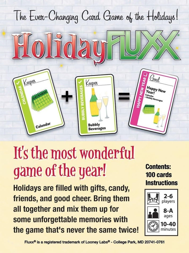 Looney Labs Looney Labs Holiday Fluxx Card Game - Celebrate Holidays with 2-6 Players  - Image 2