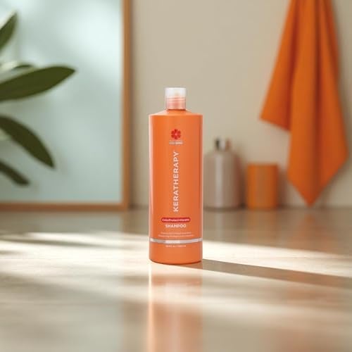 KERATHERAPY Keratin Infused Color Protect Shampoo, 33.8 fl. oz., 1000 ml - Gluten Free Color Protecting Shampoo for Color Treated Hair with Kerabond Technology, Red Raspberry Oil, Omega 3 & 6 - Image 2