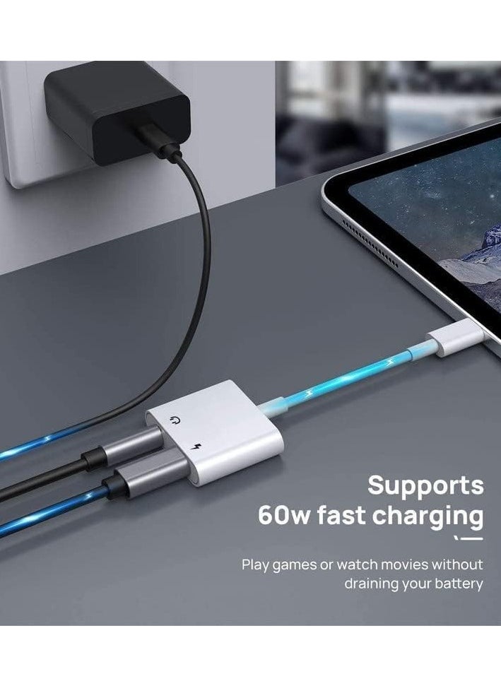 جنرال 2 قطعة مقبس سماعة رأس وشاحن مزدوج مع منفذ iPhone (Lightning) مصنوع من القماش من Moog Max  - Image 2