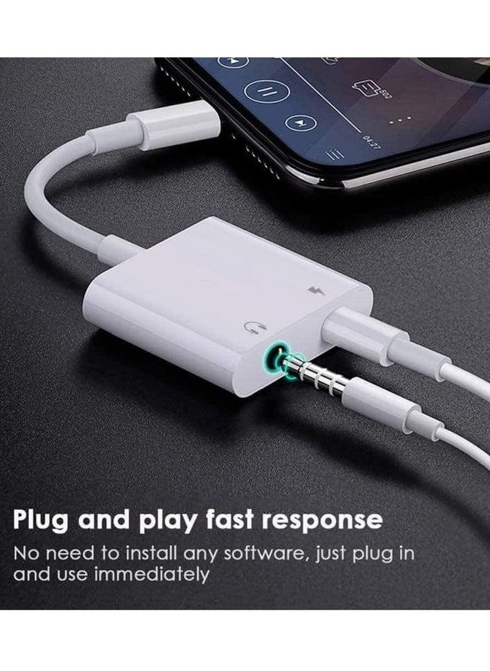 جنرال 2 قطعة مقبس سماعة رأس وشاحن مزدوج مع منفذ iPhone (Lightning) مصنوع من القماش من Moog Max  - Image 3