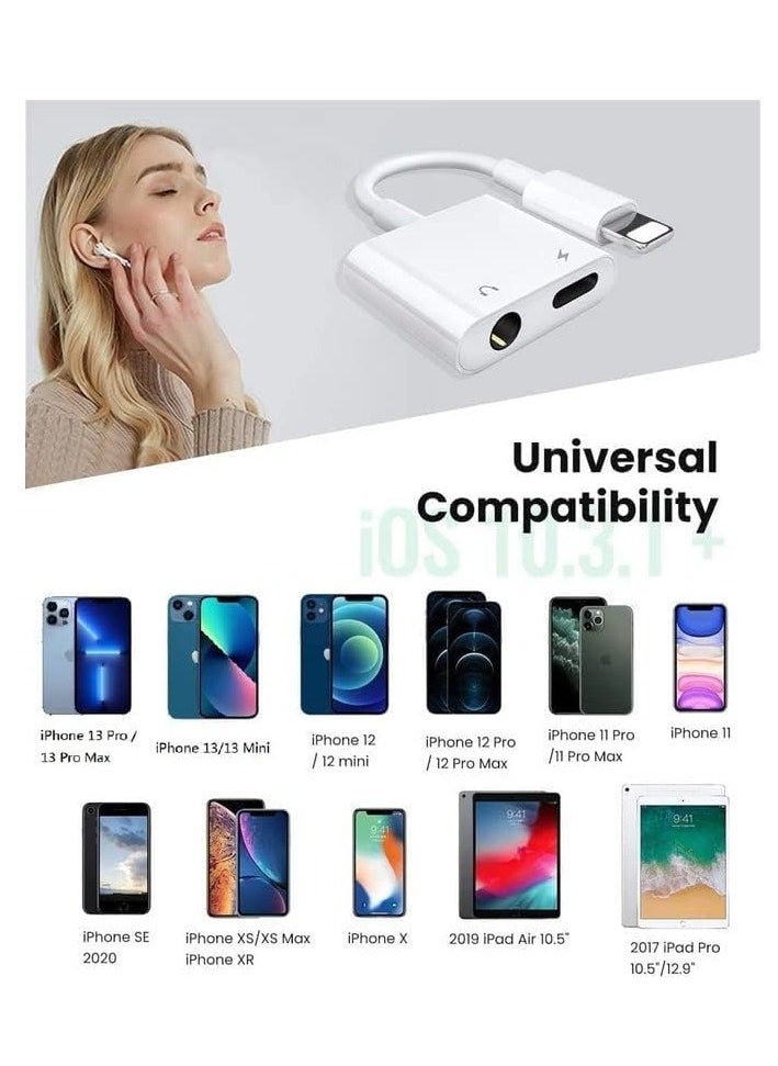 جنرال 2 قطعة مقبس سماعة رأس وشاحن مزدوج مع منفذ iPhone (Lightning) مصنوع من القماش من Moog Max  - Image 4