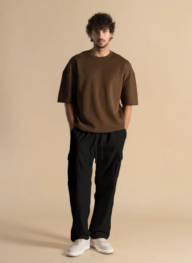 SHAPES STRAIGHT FIT DENIM CARGO TROUSERS