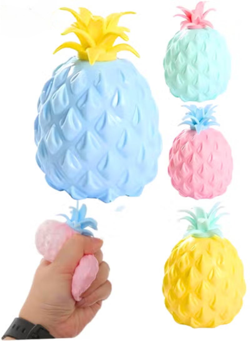 قبو سحري 4 Pcs Pineapple Sensory Squeeze Stress Ball Fidget Toy - Image 1