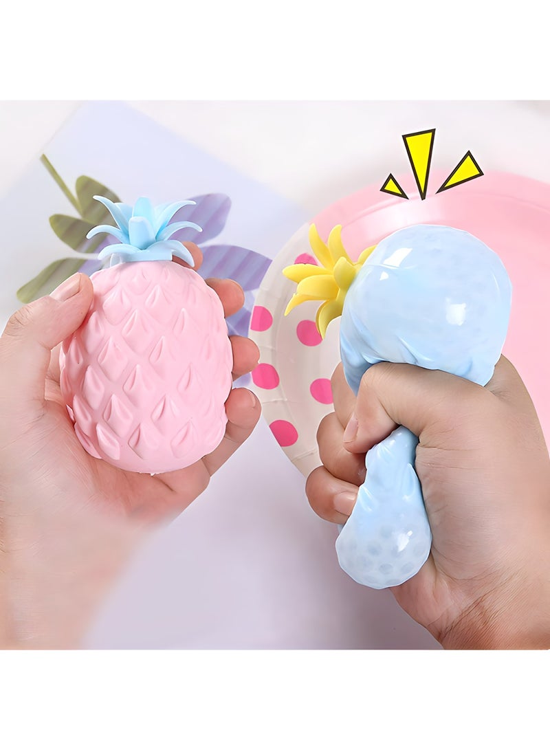 قبو سحري 4 Pcs Pineapple Sensory Squeeze Stress Ball Fidget Toy - Image 3