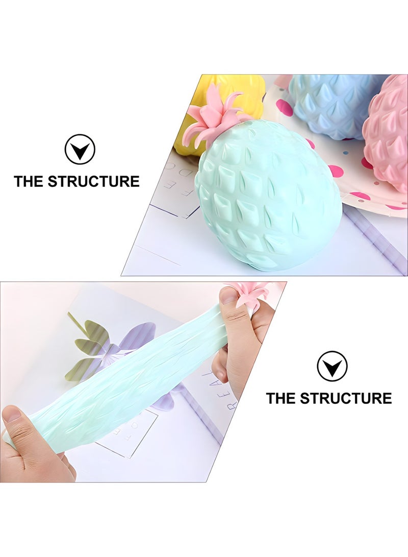 قبو سحري 4 Pcs Pineapple Sensory Squeeze Stress Ball Fidget Toy - Image 5