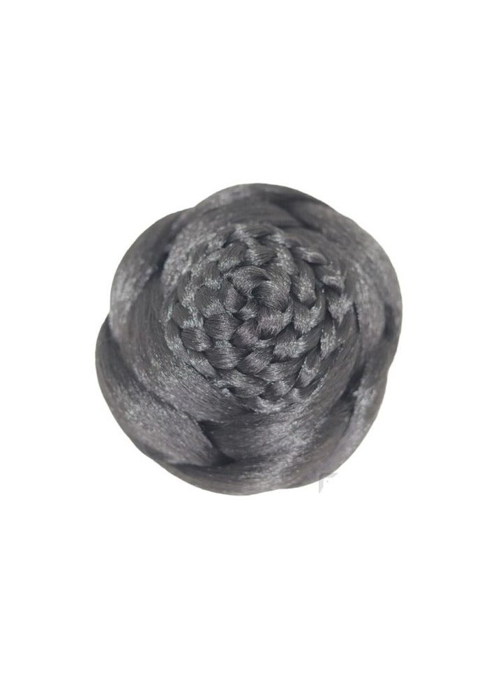 كعكة الشعرالمضفرة للفتيات والنساء باللون المميز (الأسود) - Image 1