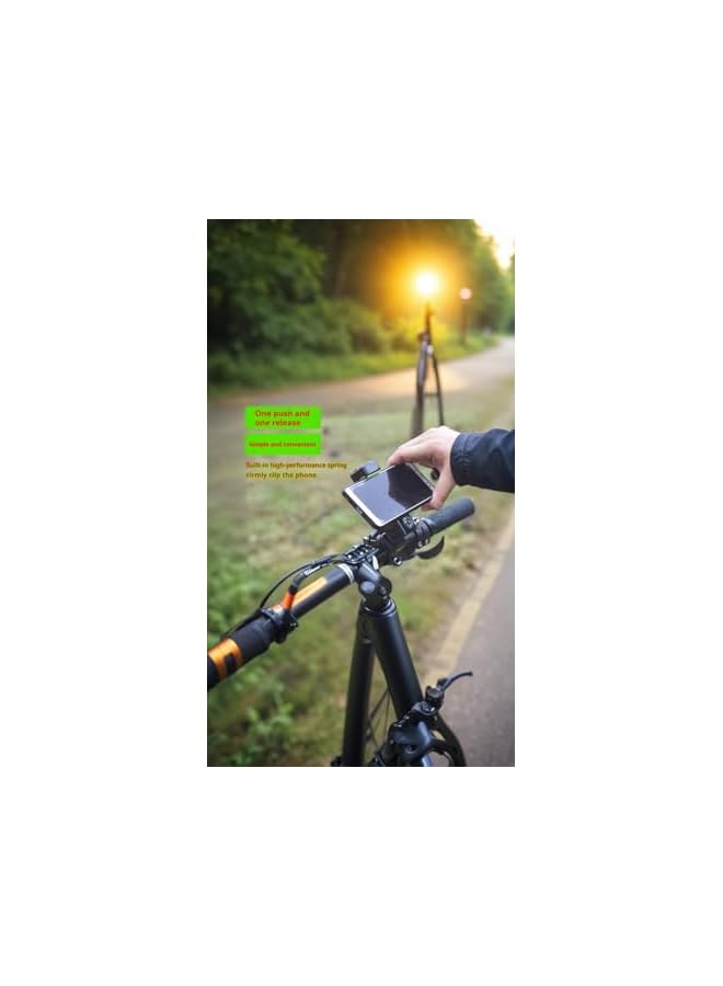 Green Tiger Secure Bike Phone Mount - Universal 360° Handlebar Cell Holder, for Cyclists & Motorcyclists, Stay Connected on Every Ride - Image 2