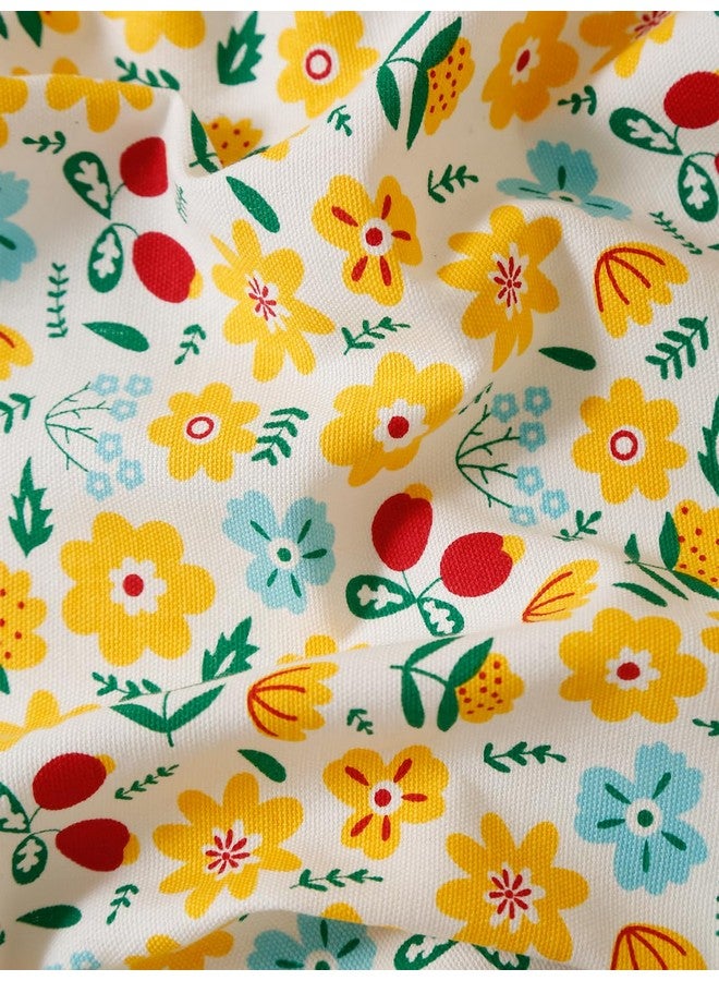 VORHANG Bohemian Cotton Curtain for Door, Boho Curtain with Eyelets and tieback- 1 Piece Curtain Pack (Door -7 feet x 4 feet, Floral-Yellow) - Image 3